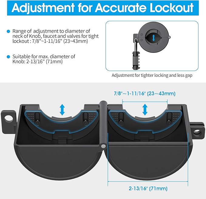 AST Door Knob Lockout Device with Passcode Padlock, Childproof Door Knob Cover, Lock Out to Smart Doorknob. Safety Cover for Faucet, Valve, Spigot. Prevent Access to Keyhole, Matte Black