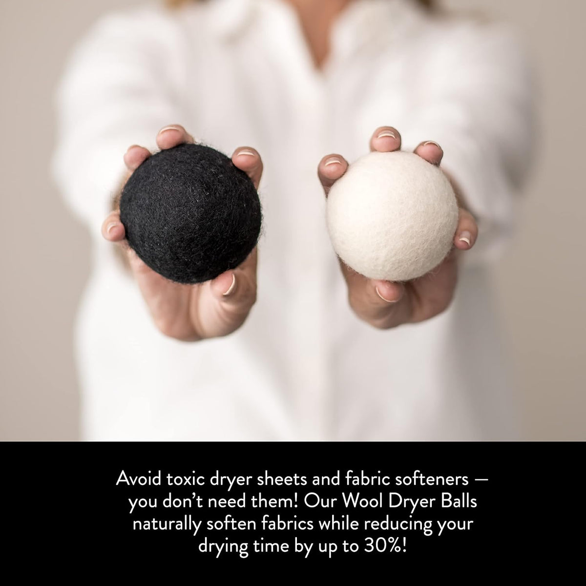 Molly's Suds Wool Dryer Balls | Natural Fabric Softener, Hypoallergenic, Reusable, Unscented, Reduce Drying Time | Large, Mixed Set of 6