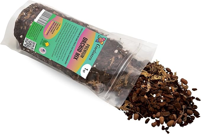 Premium Orchid Soil Mix by Gardenera - Hand Mixed New Zealand Pinus Radiata 100% Natural Potting Soil Bark Mix - for Phalaenopsis Orchid - 3 Quart - Made in USA