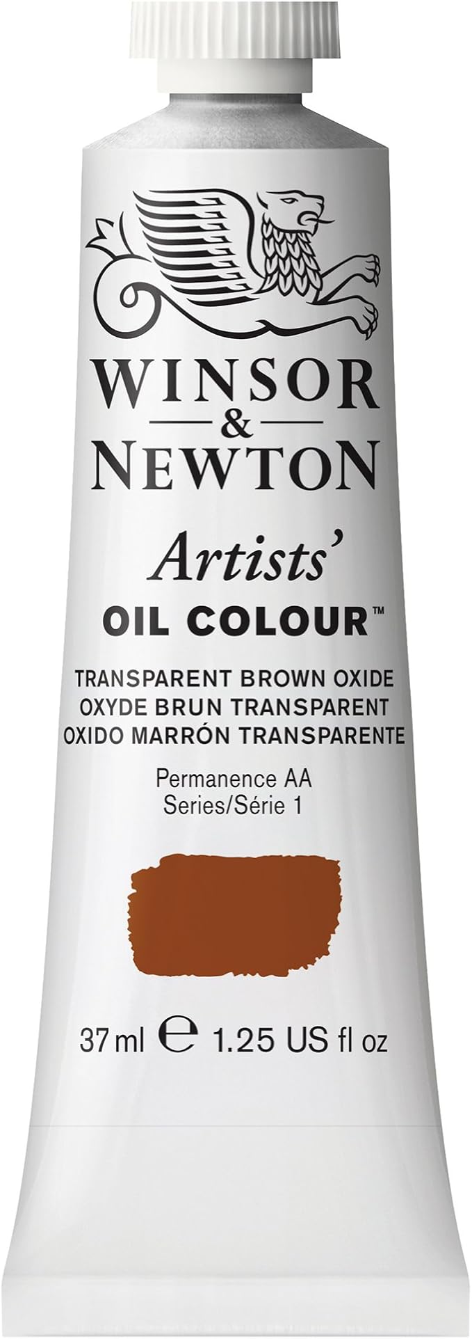 Winsor & Newton Artists' Oil Color, 37ml (1.25 oz) Tube, Transparent Brown Oxide