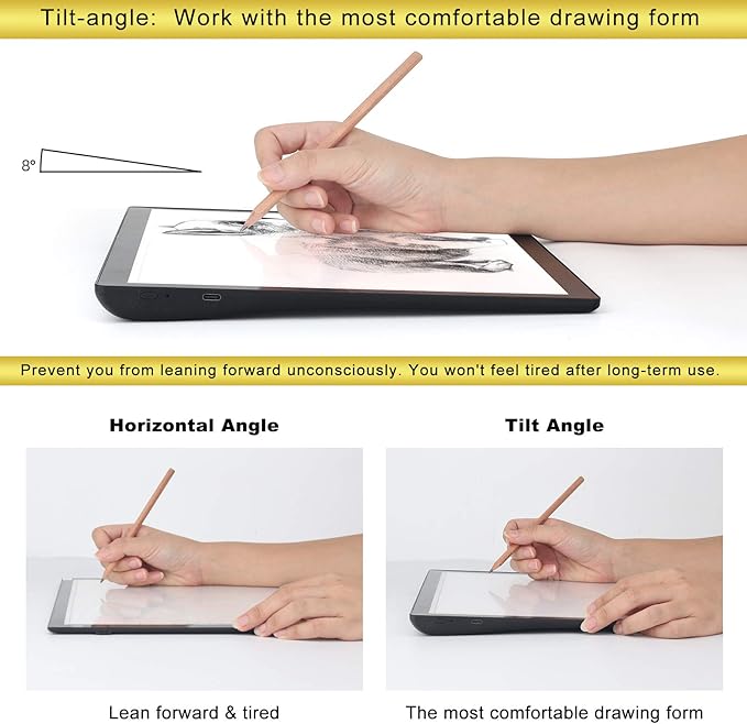 LED Light Pad, ELICE A4 Wireless Battery Powered Light Pad Artcraft Tracing Pad Light Box Dimmable Brightness Rechargeable Light Board with Bag for Artists Drawing Sketching Animation X-ray Viewing