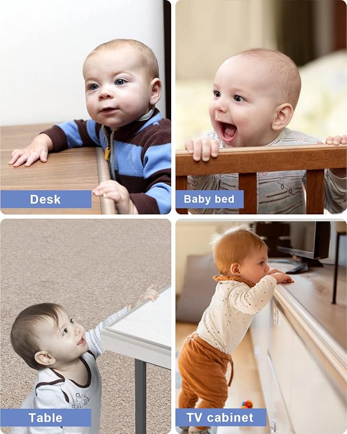 Corner Protectors, Clear Corner Protector Baby Proofing, Soft Edge Protectors,32.8ft(10M) Corner Guards Furniture Corner&Edge Safety Bumpers with Upgraded Strong Adhesive for Furniture&Sharp Corners