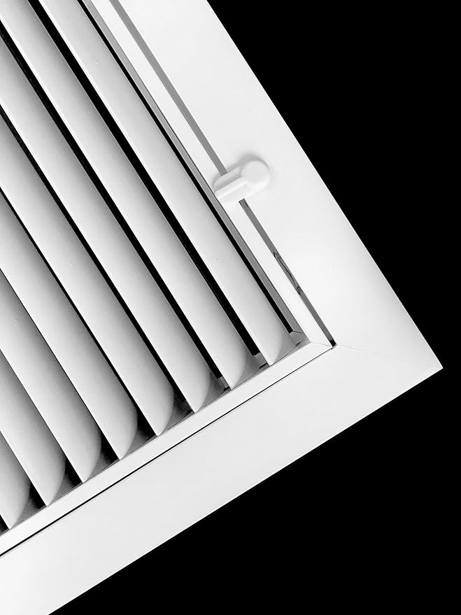 HVAC Premium 24'' X 18'' Aluminum Return Filter Grille for 1'' Filter - Easy Airflow - Linear Bar Grilles [Outer Dimensions: 26.5w X 20.5h]