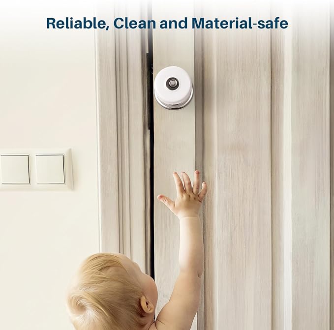 Inaya Kids Safety Door Knob Cover (4 Pack) - Prevent Children from Opening Doors, Fit Most Round Knobs - Door Knob Safety Cover for Kids, Child Proof Door Lock, Child Proof Door Locks - Translucent