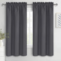 DWCN Blackout Curtains for Bedroom 72 Inch Length 2 Panels Set, Solid Thermal Insulated Energy Saving Rod Pocket Window Treatment Curtains Blackout Drapes (W38 x L72 Inch, Dark Grey)