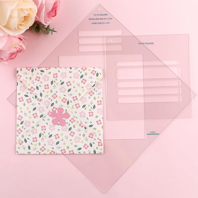 17pcs/Set Envelope Maker Guide Set Envelope Tear Templates All-in-One Envelope Making Tools for Card Making Envelope Makers Crafting Supplies
