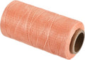 MECCANIXITY Waxed Thread,284 Yard 0.8mm 150D Flat Wax Thread Polyester Waxed String for Leather Sewing Hand Weaving Book Binding Home Decoration,Light Pink