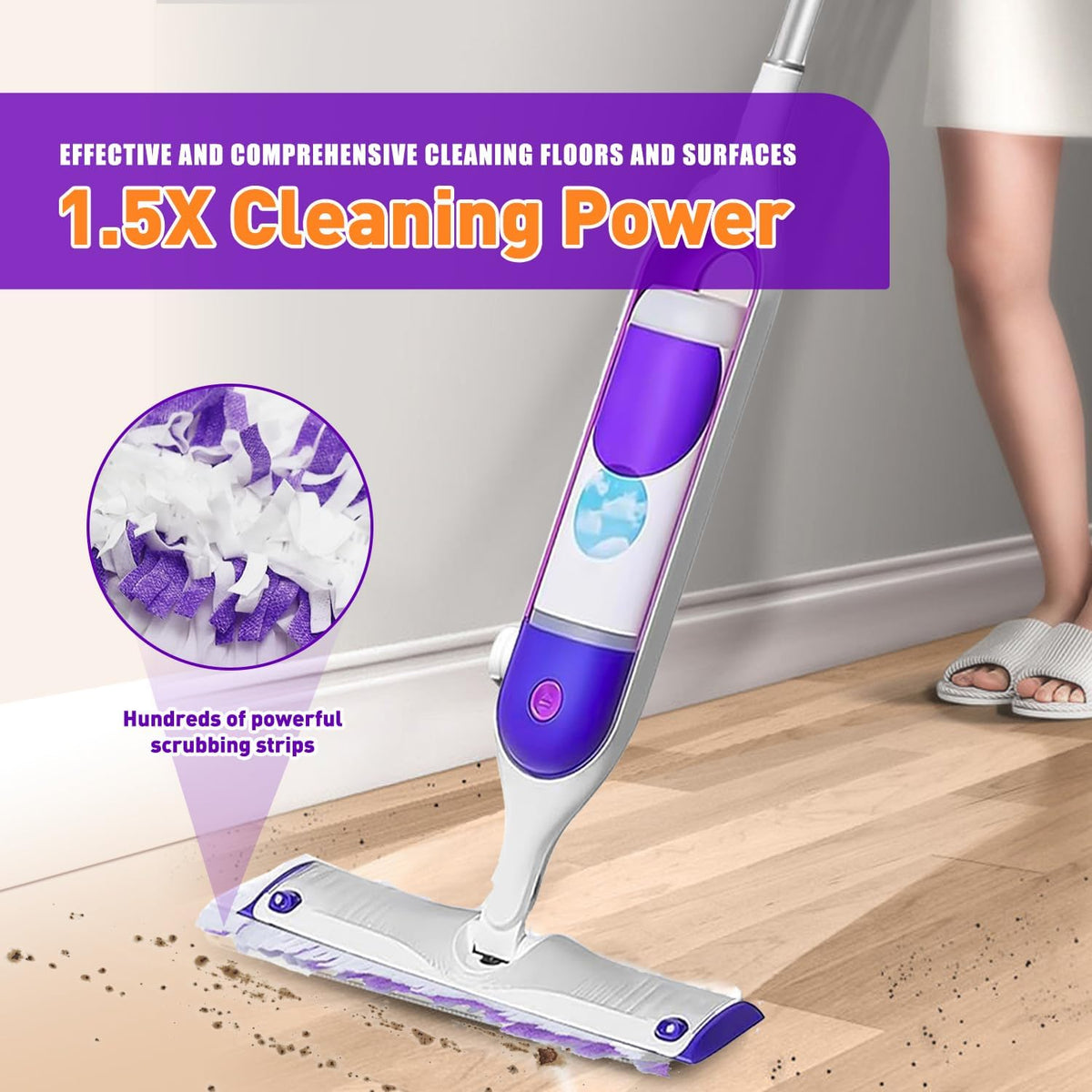 50 Count Disposable Mopping Pads Refills for PowerMop Mopping Pads Multi-Surface Household Replacement Mop Pads,for Swiffer Power Mop Pads, Safe on All Finished Floors.