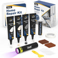 Quartz Countertop Repair Kit, Granite & Marble Repair Kit with 4*15g Filler(White,Beige, Gray,Clear), 30s Fast Repair Chip, Hole, Scratch, Crack on Fiberglass, Porcelain, Ceramic Tile, Bath Tub, Sink
