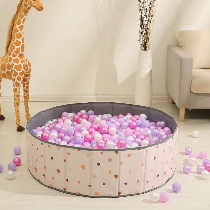 GOGOSO Ball Pits Balls for Toddlers Pack of 50 100 200 Plastics Shape Ball Non-Phthalate Non-BPA Non-Toxic 2.2-Inch Crush Proof Play Balls