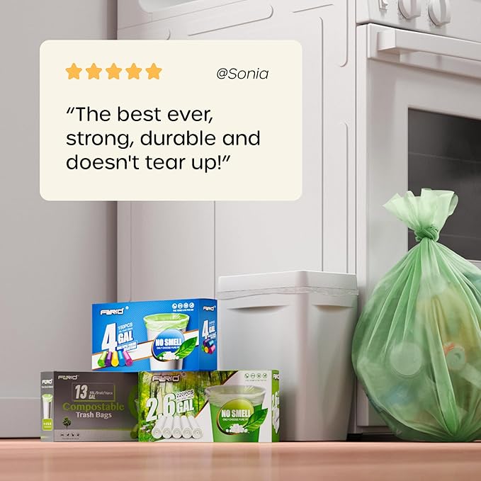 FORID Small Trash Bags 1.2 Gallon Colored - Extra Thick Mini Garbage Bags Unscented,Strong Plastic Wastebasket Liners for Bathroom Bedroom Office and Car,150 Bags Multi Colored