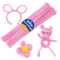 60 Pieces Pink Pipe Cleaners, Christmas Craft Pipe Cleaners,Pipe Cleaners Chenille Stem,Pipe Cleaners Bulk,Art Pipe Cleaners for Creative Home Decoration Supplies Arts and Crafts Project