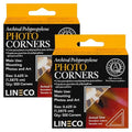 Lineco Infinity 0.625" Acid-Free Archival Photo Corners Self Adhesive, Pressure Sensitive, Non-Yellowing, Mounting for Pictures, Scrapbook, DIY, Displaying Posters (Pack of 500), 2 Pack