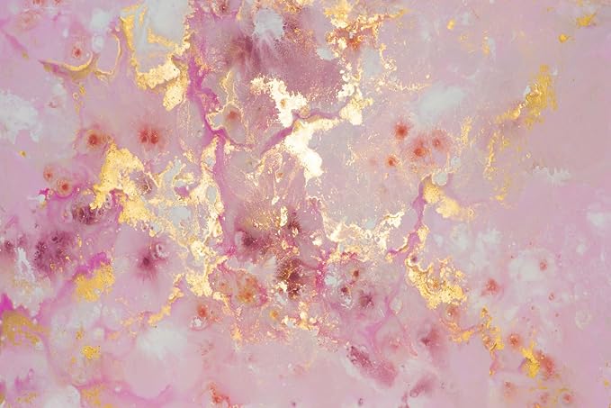 Pink Marble Wallpaper Abstract Gold Texture Murals for Boys and Girls Bedroom Living Room Large Fabric Wall Mural(Not Self-Adhesive)