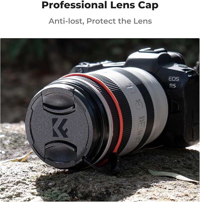 K&F CONCEPT 55mm MC UV Lens Protection Filter with Filter Cap Cleaning Cloth Optical Glass Ultra Slim 28 Multi-Layer Coatings Camera Lens UV Filter (Nano-X Series)
