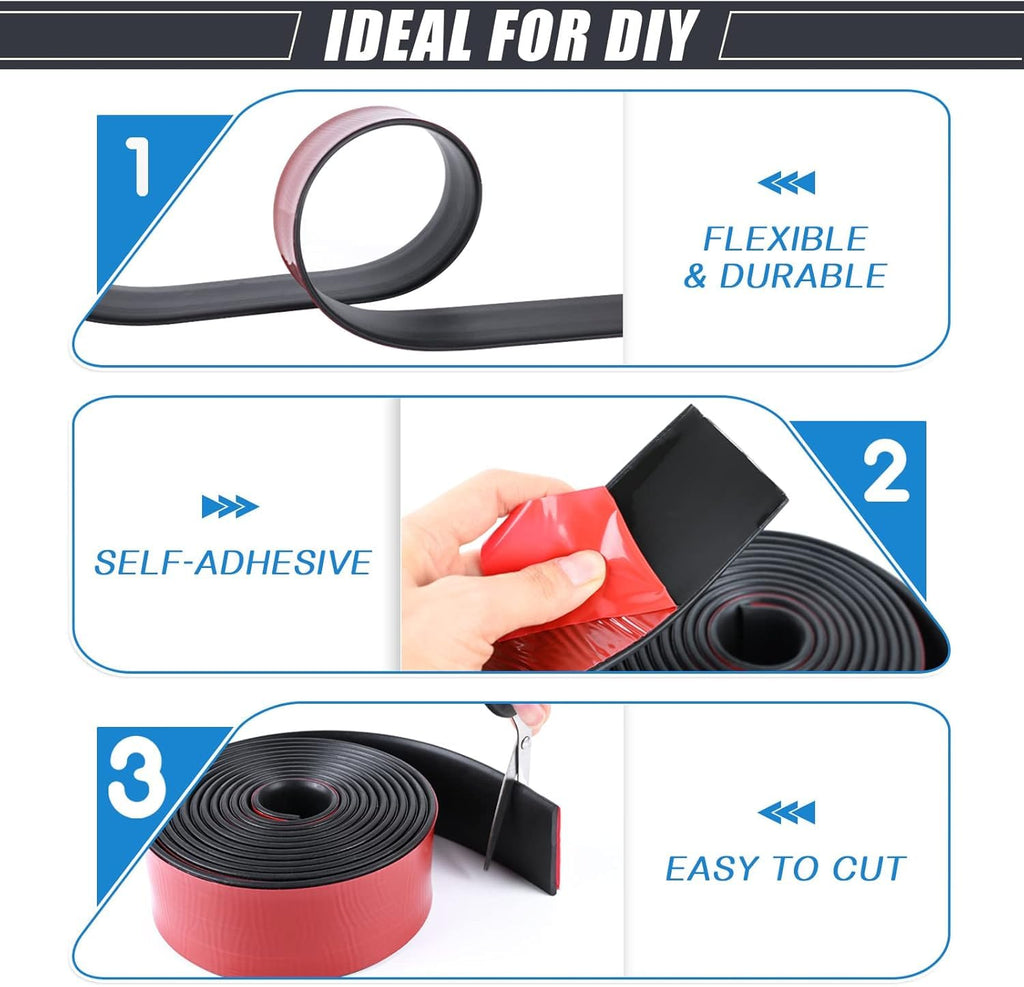 Adhesive Rubber Strips Neoprene Sheets, Rolls & Strips with Adhesive Backing Rubber Pads Self Stick Seal Gasket Sticky Back for Matting Padding - 4" Wide x 1/16" Thick x 10' Long