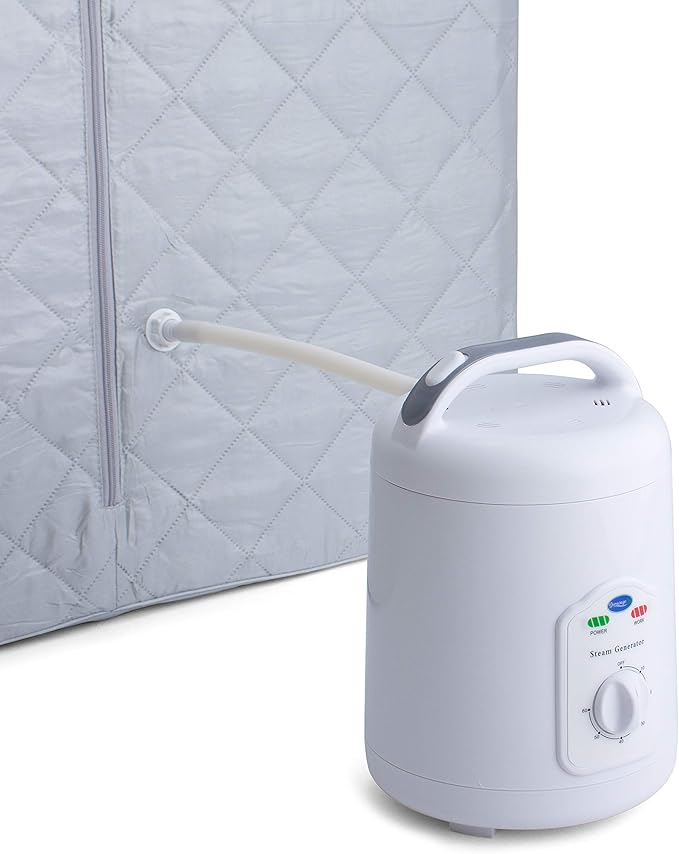 Durasage Portable Steam Sauna for Home - Personal Full Body Detox Sauna Tent with 800W Steam Generator, 60-Min Timer, Foldable Design & Chair for Relaxation