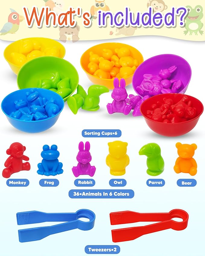 Yetonamr Counting Dinosaurs Montessori Toys for 3 4 5 Years Old Boys Girls, Toddler Preschool Learning Activities Toy for Kids Ages 3-5, 4-8, Birthday Gifts Sensory Toys