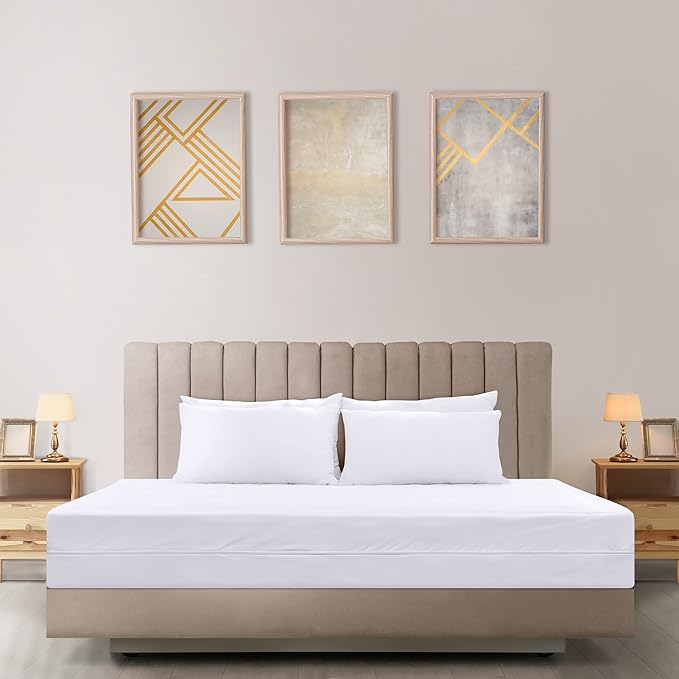 Utopia Bedding Zippered Mattress Encasement Queen Size (Pack of 4), 100% Waterproof, Dust Mite and Bed Bug Proof Mattress Protector, Absorbent 6-Sided Mattress Cover