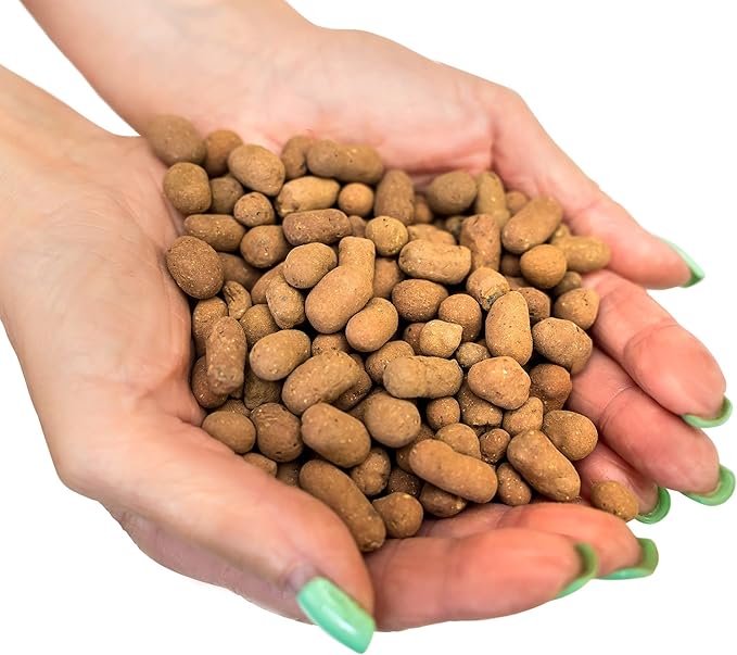 Gardenera Expanded Clay Pebbles for Plants – 4mm-16mm LECA Balls | 100% Natural Hydroton Clay for Drainage, Hydroponics, Aquaponics, Terrariums, Orchids & Indoor Plant Growing Medium - 10 Quarts