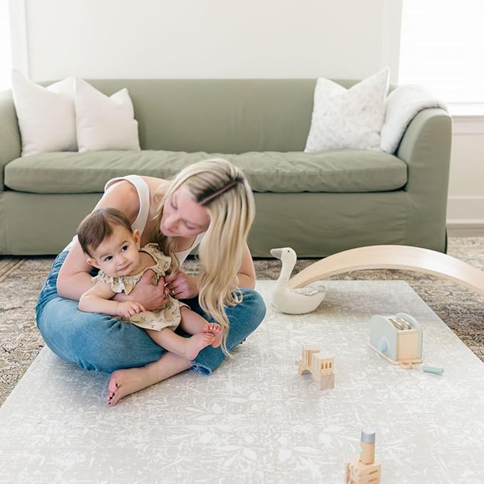 Baby Play Mats for Floor - Eden (4x6ft) - Premium EVA Foam Play Mat for Babies & Toddlers - Perfect for Tummy Time, Crawling, Playroom - Stylish & Comfortable Kids Play Mat