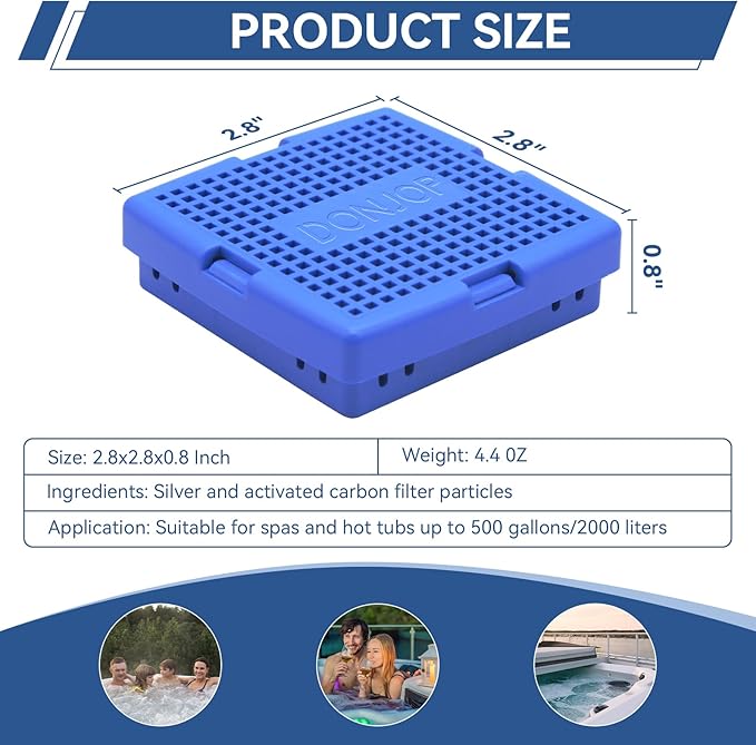 Hot Tub Mineral Cartridge for Sundance Spas,Silver Ion Cartridge Can Last for 4 Months,Spa Mineral Cartridges Makes Your Spa Water Clean and Clarified 2 Pack