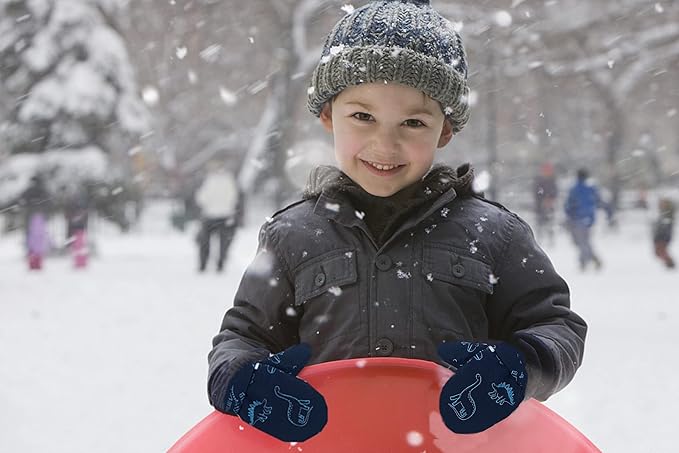 Toddler Gloves Kids Mittens Winter Warm Lined Fleece Gloves Waterproof Snow Baby Mitten for Boys Girls