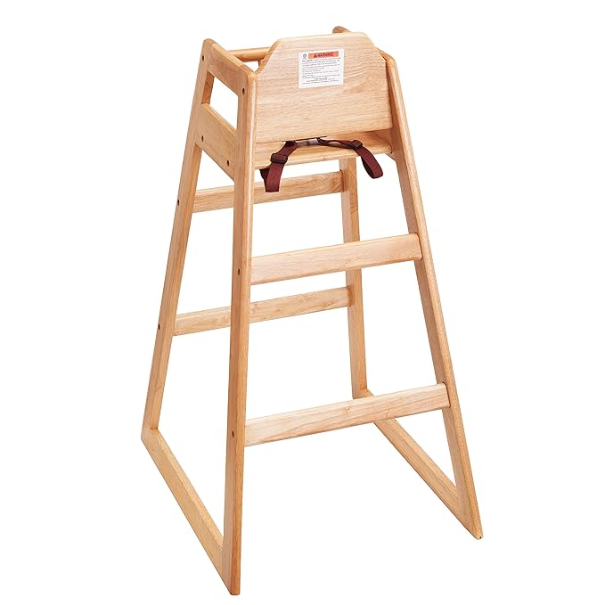 Seating Ready-to-Assemble Restaurant Wood Bar Height High Chair, Baby Highchairs, Durable Dining Feeding Chair with Steps, High Chairs for Babies and Toddlers, Number 04