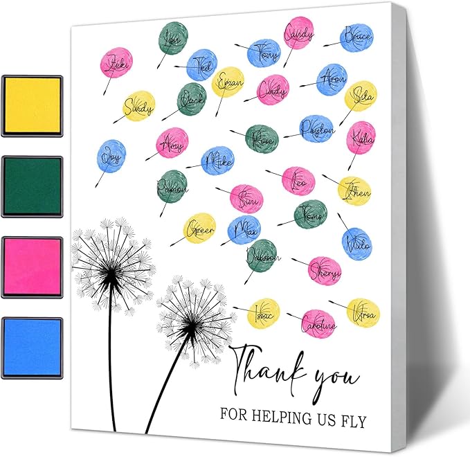 Thank You Gift For Teachers, For Female Teachers, Creative Fingerprint Art Decoration, Thank You Gift For Kindergarten, Elementary School And Junior High School, Suitable For Desktop Ornaments