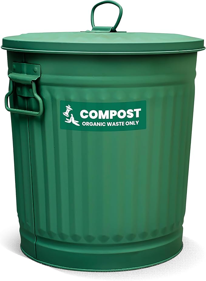 Compost Sticker - Organic Waste Only Bin Label - 3-5 Year Indoor/Outdoor Rated - Heavy Duty, Weather Proof, Ultra Durable - USA Made (6x2 inch), 4 Labels
