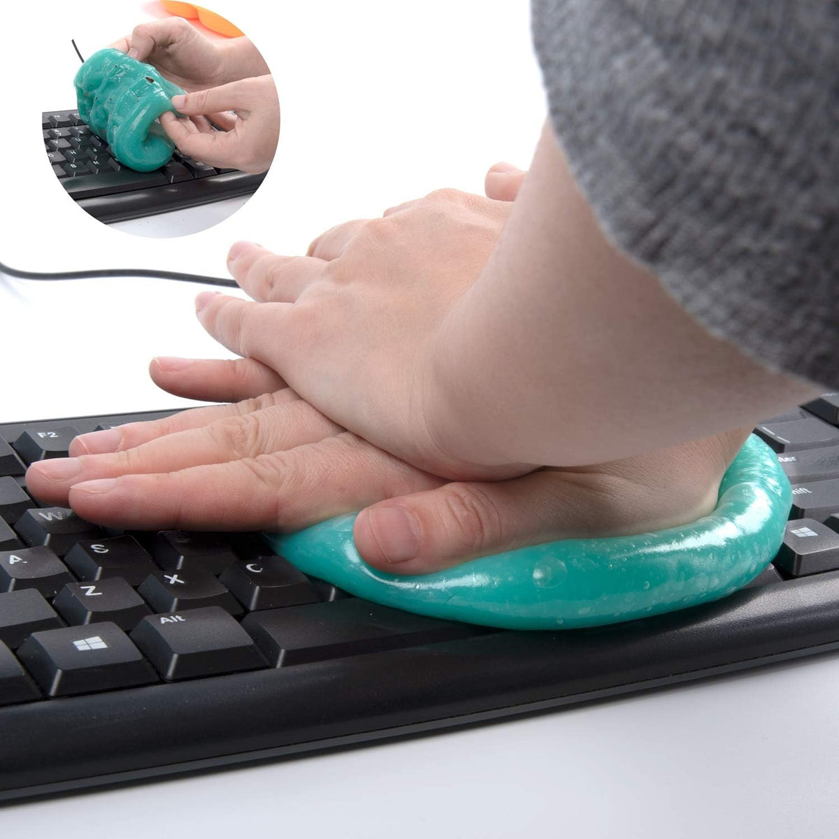 ASFSKY Keyboard Cleaning Gel Keyboard Cleaner Adheres to Dust and Debris in The Crevices of The Keyboard, Also Suitable for Car Interior Cleaning, Office Cleaning, Electronics Cleaning