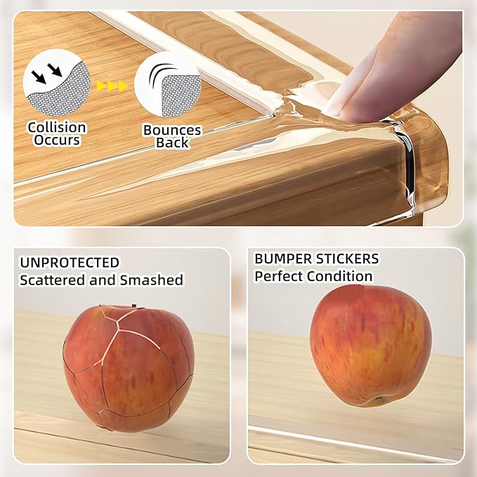 Clear Edge Protector,Safe Corner Protector, Anti-Sharp Edge Protector, for Furniture, Drawers, Tables, Cabinets 2inX6.56FT