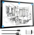 A3 Magnetic Light Pad for Diamond Painting, Physical Buttons Control Ultra-Thin Light Box Artcraft Tracing Light Board for 5D Diamond Painting Tatoo Pad Animation,Sketching, Designing, Stencilling
