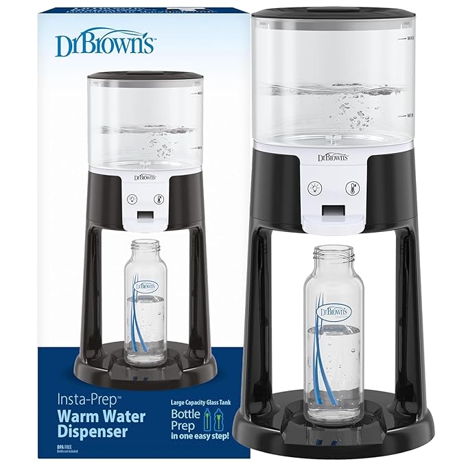 Dr. Brown's Insta-Prep Warm Water Dispenser with Baby Formula Dispenser, Gray