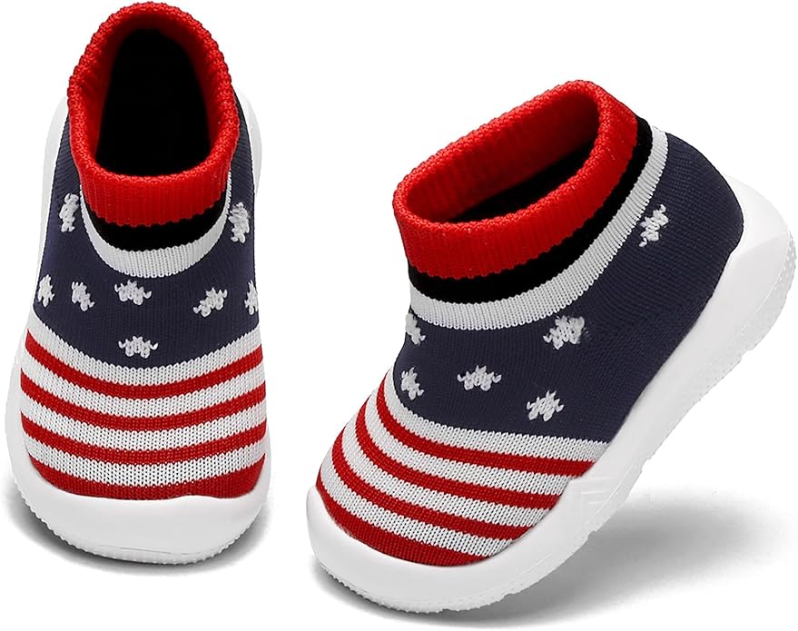 Engtoy Baby Shoes & Socks - Non-Slip Breathable Slippers with Soft Rubber Sole - Baby Boys & Girls Slip On Sneakers