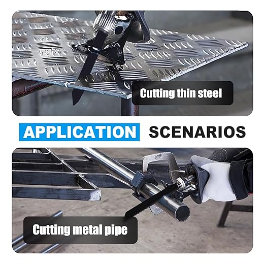 2 Pack 9 inch Reciprocating Saw Blades Set，8 TPI High Carbon Saw Blades for Metal ，Saw Blades with Organizer Case (2, 8T/9inch)