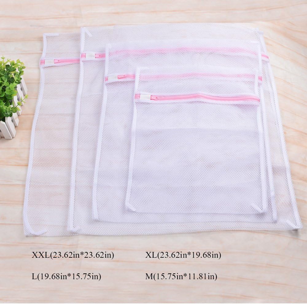 Pack of 5 Mesh Laundry Washing Bags-5 Large for Laundry,Blouse, Hosiery, Stocking, Underwear, Bra and Lingerie, Travel Laundry Bag FBA