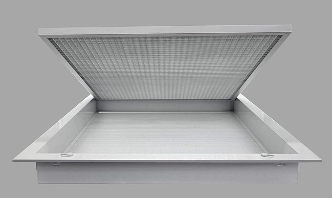 HVAC Premium 20" x 30" Cube Core Eggcrate Return Air Filter Grille for 1" Filter - Aluminum - White [Outer Dimensions: 22.5" x 32.5]