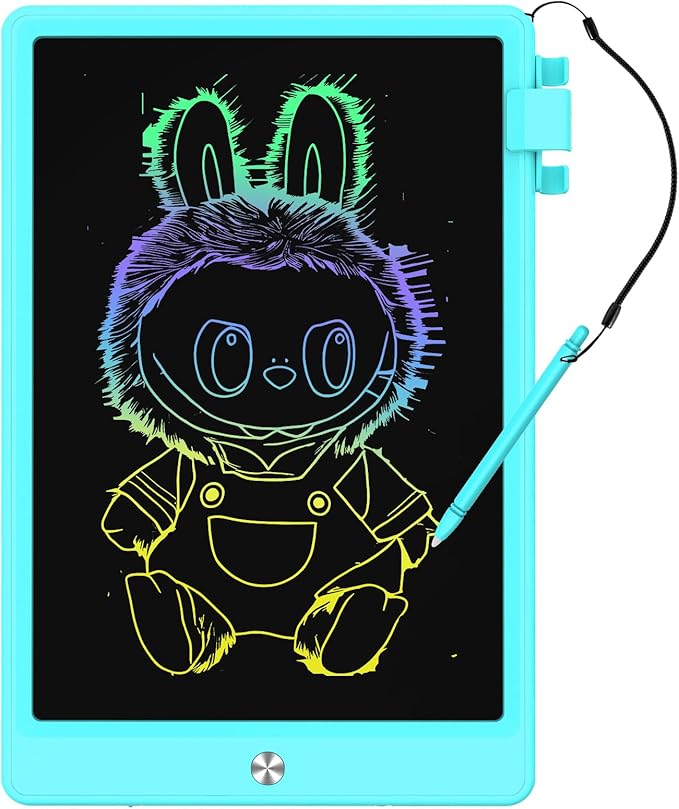 12.9 Inch LCD Writing Tablet for Kids, Colorful Toddler Doodle Board - Erasable Drawing Pad, Educational Learning Toy for Ages 3-8 - Valentine's Day Christmas Birthday Gifts (12.9 Inch, Blue)