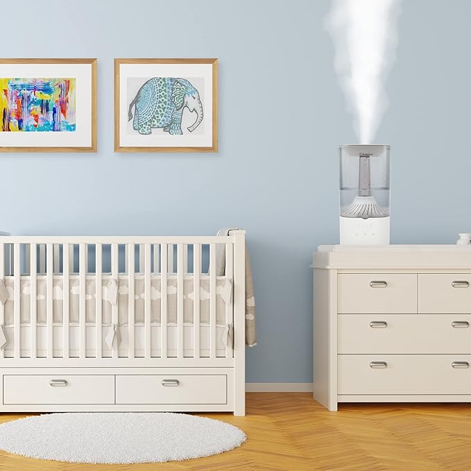 Westinghouse Ultrasonic Cool Mist Adjustable Humidifier, 4.5L Top Fill with LED Night Light and Touch Button Control