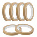 MECCANIXITY Masking Tape 0.5 Inch x 21 Yard Painter's Tape Brown Paint Tapes for DIY Crafts Arts Drawing Decoration Labeling Car Painting Artist Teachers, Pack of 6