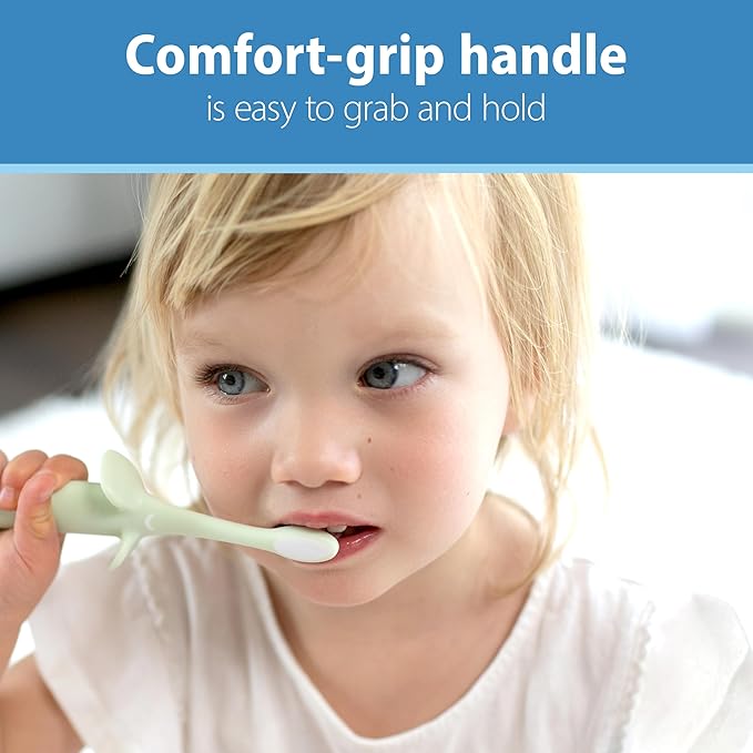 Dr. Brown's Infant-to-Toddler Toothbrush, Elephant, Mint, 0-3 Years