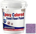 Epoxy Colored Sand Floor Paint, Epoxy Floor Paint for Concrete, High Gloss Marble Effect Coating, Waterproof Non-Slip Concrete Paints, Suitable for Indoor/Outdoor Use (Purple,64 oz/2 kg)