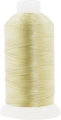 Mandala Crafts Cream Heavy Duty Thread - 1500 Yds Tex 90 for Sewing, Drapery, Jeans, Leather, Hair, Bonded Polyester Outdoor Marine Upholstery