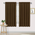 DWCN Blackout Curtains for Living Room Thermal Insulated, Energy Saving & Noise Reducing Bedroom Curtains, Brown, W 70x L 72 Inch, Set of 2 Rod Pocket Curtain Panels