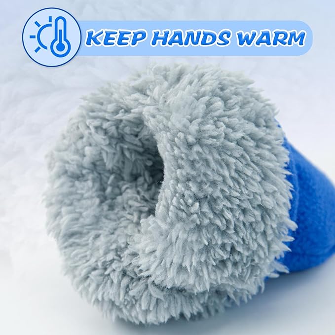 BAVST Baby Toddler Winter Mittens Girls Warm Fleece Lined Gloves Kids Sherpa Lined Mittens for Boys