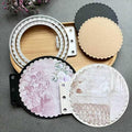 Circle Loose-Leaf Lace Die Cuts for Card Making, Background Frame Cutting Dies DIY Album Scrapbooking Decor Paper Craft Metal Die Cuts Party Wedding Decorations