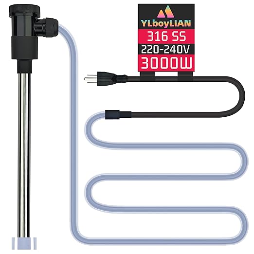 240V 3000W Immersion Water Heater for Pool & Hot Tub – Portable Electric Submersible Heater with Auto Shut-Off and WiFi Timer for Above Ground Pool, Swimming Pool, Bathtub & Inflatable Pool
