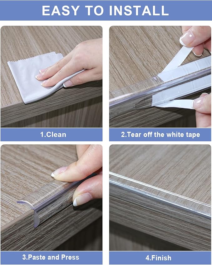 Corner Protectors, Clear Corner Protector Baby Proofing, Soft Edge Protectors,6.6ft(2M) Corner Guards Furniture Corner&Edge Safety Bumpers with Upgraded Strong Adhesive for Furniture&Sharp Corners