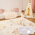 Baby Play Mat, 79" X 71" X 0.6" Extra Large & Thick Reversible Foldable Play Mats for Babies and Toddlers, Anti-Slip Portable Baby Floor Mat for Tummy Time, Baby Mat for Floor with Travel Bag
